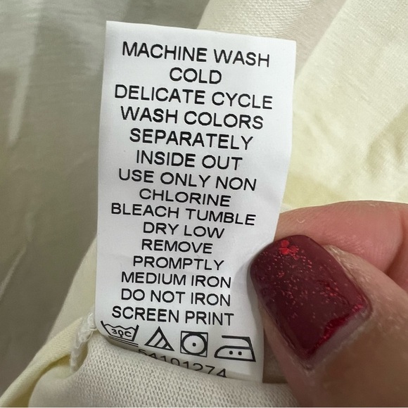 Woman Within 2XL Ivory Cream Floral Graphic Print 100% Cotton 3/4 Sleeve Shirt - Picture 6 of 7